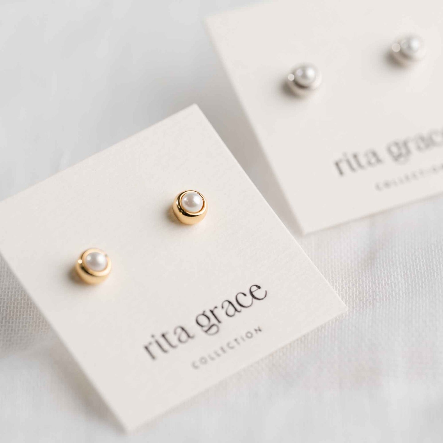 Mia Petite Pearl Studs