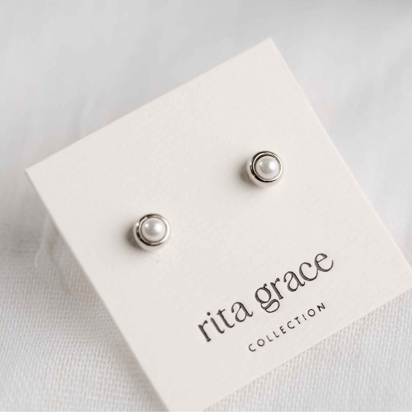 Mia Petite Pearl Studs