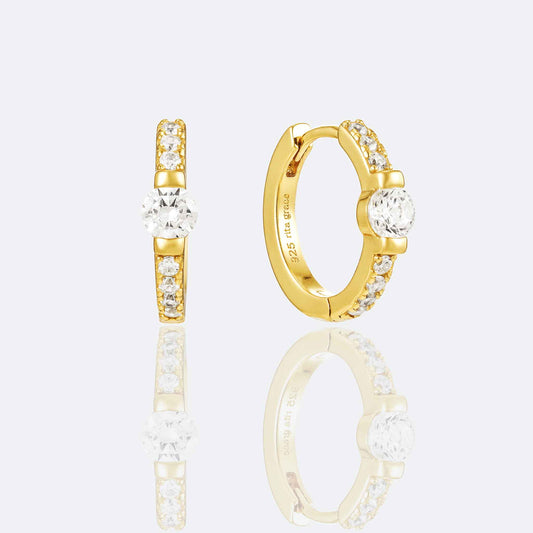 Jem Solitaire Sparkle Hoops