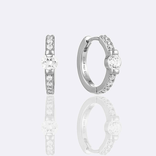 Jem Solitaire Sparkle Hoops