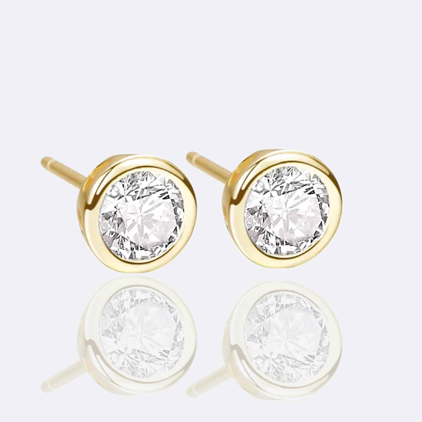 Flora Bezel Stud Earrings