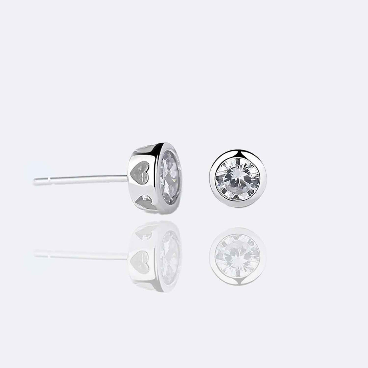 Flora Bezel Stud Earrings